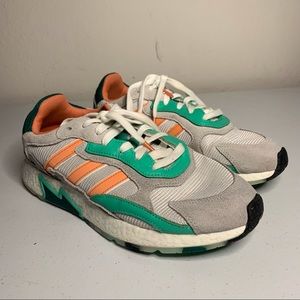 Adidas Men Tresc Run Teal And Orange Sneakers